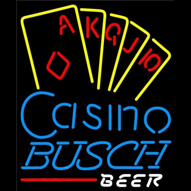 Busch Poker Casino Ace Series Beer Sign Neonreclame