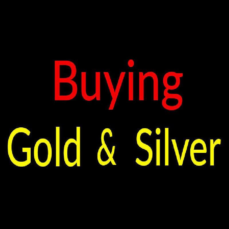 Buying Gold And Silver Block Neonreclame