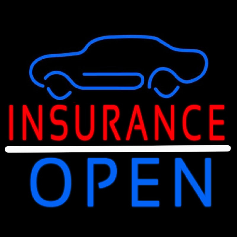 Car Logo Red Insurance Open Neonreclame