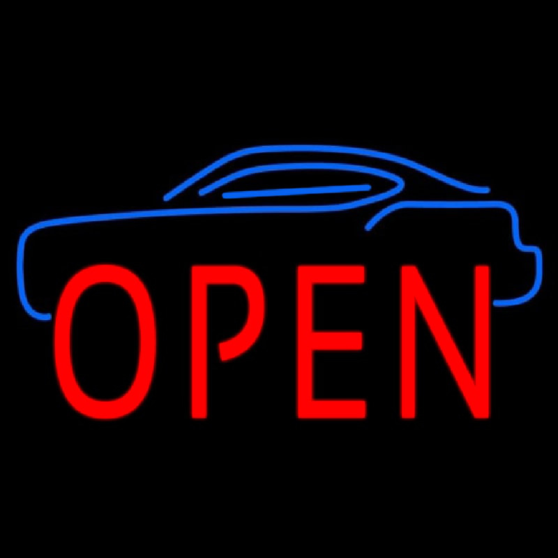 Car Open Block Neonreclame