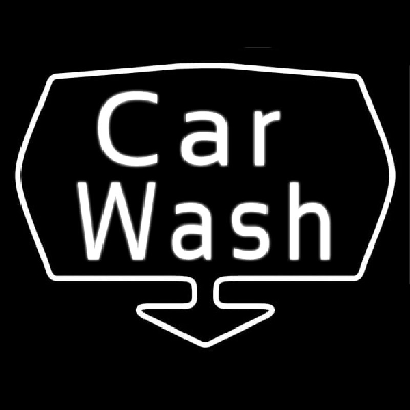 Car Wash Down Arrow Neonreclame