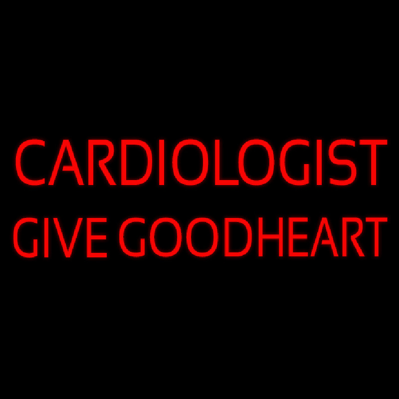 Cardiologist Give Good Heart Neonreclame