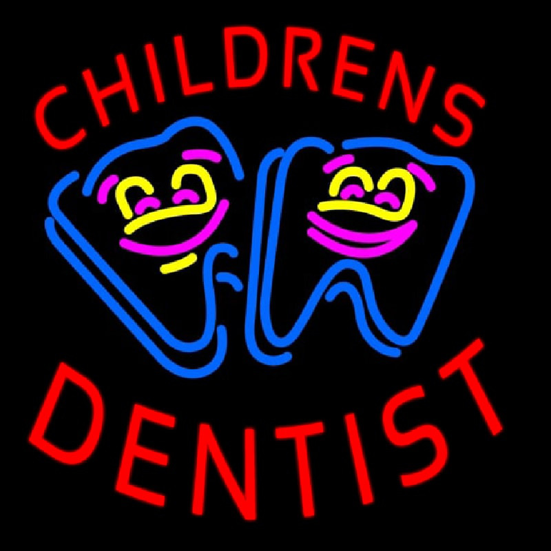 Childrens Dentist Neonreclame