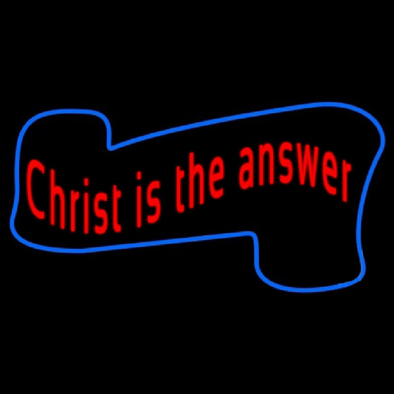 Christ Is The Answer Neonreclame