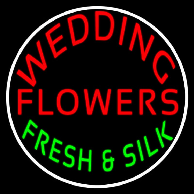 Circle Wedding Flowers Neonreclame