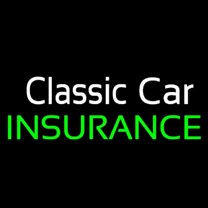 Classic Car Insurance Neonreclame