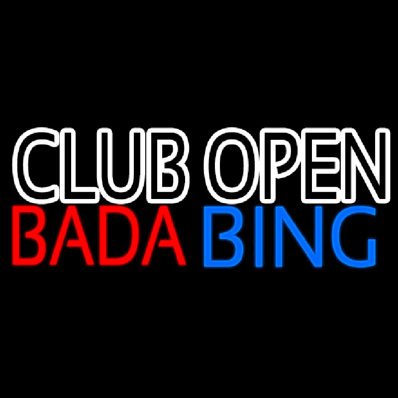 Club Open Bada Bing Neonreclame