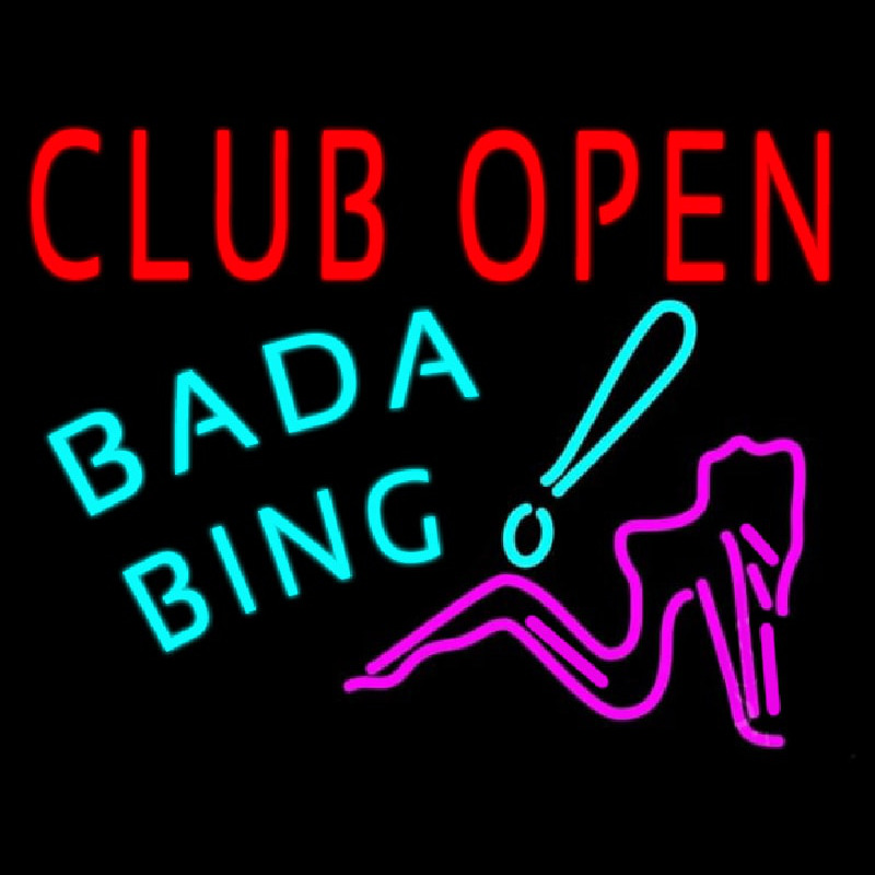 Club Open Bada Bing Neonreclame