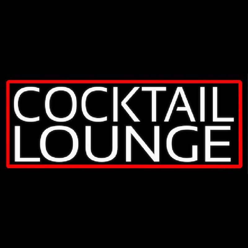 Cocktail Lounge With Red Border Neonreclame