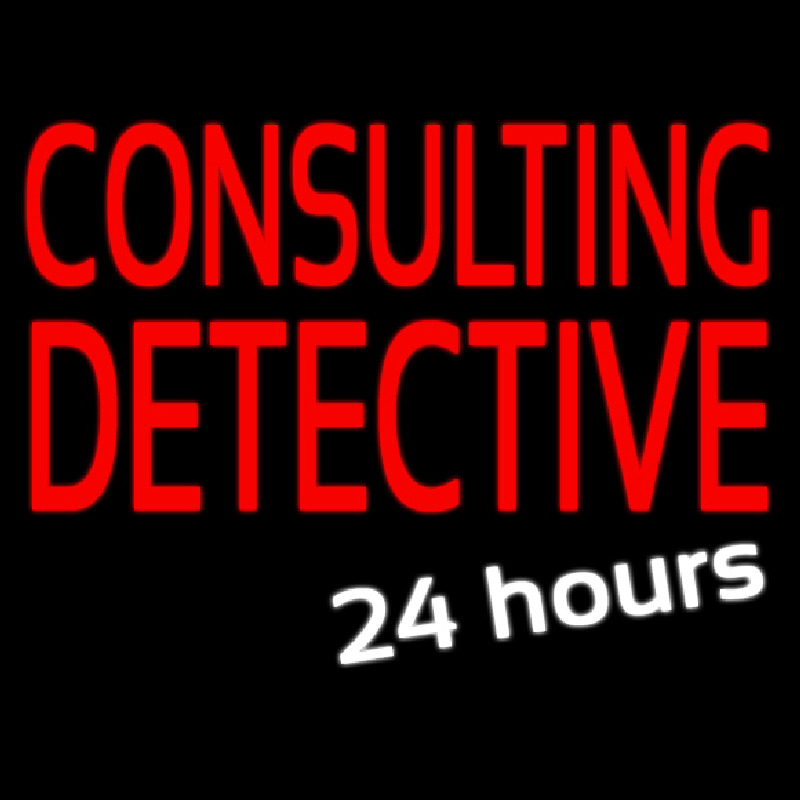 Consulting Detective 24 Hours Neonreclame