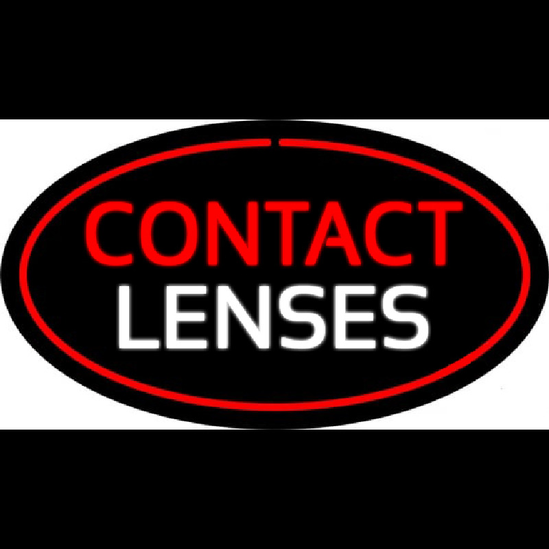 Contact Lenses Oval Red Neonreclame