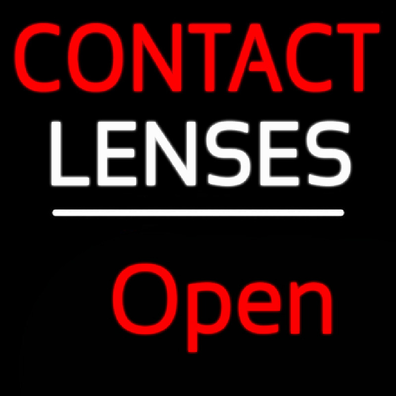 Contact Lenses Script1 Open White Line Neonreclame