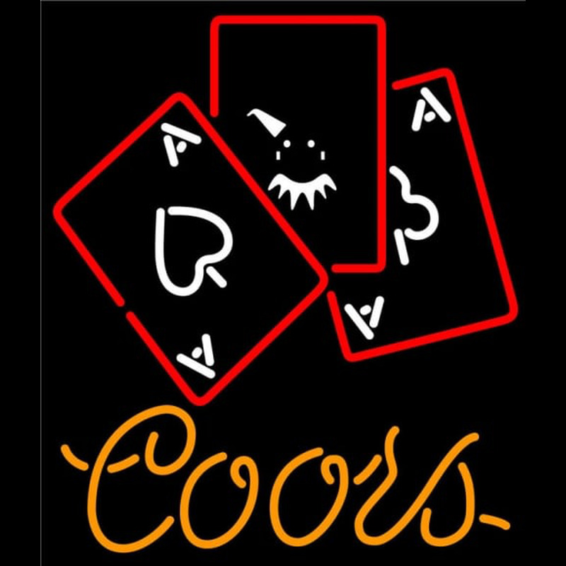 Coors Ace And Poker Neonreclame