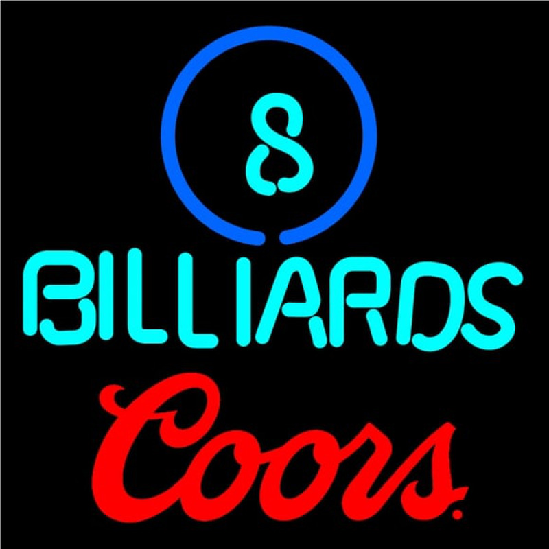 Coors Ball Billiards Pool Neon Beer Sign Neonreclame