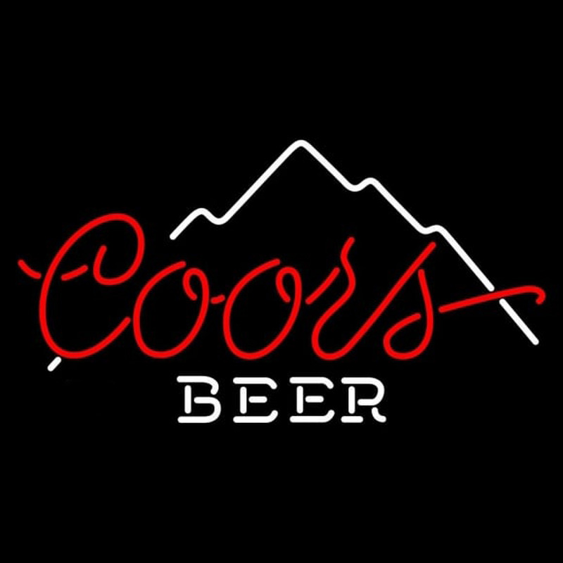 Coors Beer Mountain Beer Sign Neonreclame