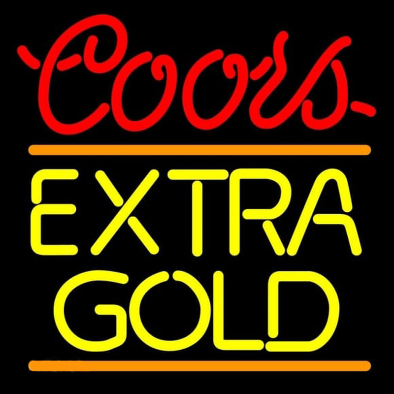 Coors E tra Gold Beer Sign Neonreclame