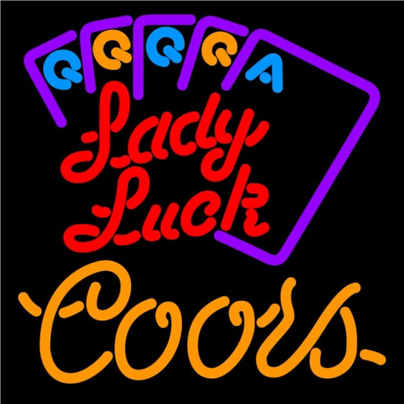 Coors Lady Luck Series Neonreclame