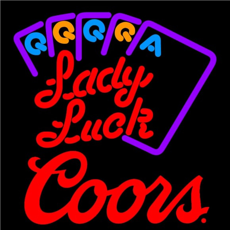 Coors Lady Luck Series Neonreclame