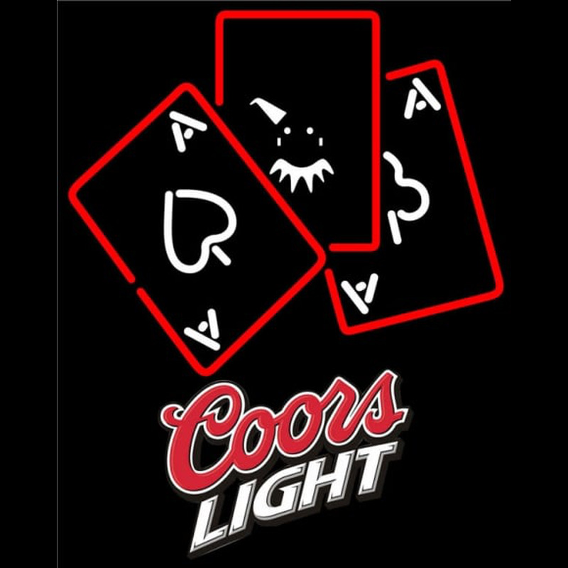 Coors Light Ace And Poker Neonreclame