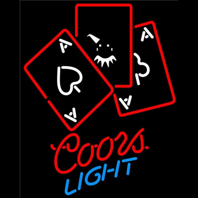 Coors Light Ace And Poker Neonreclame