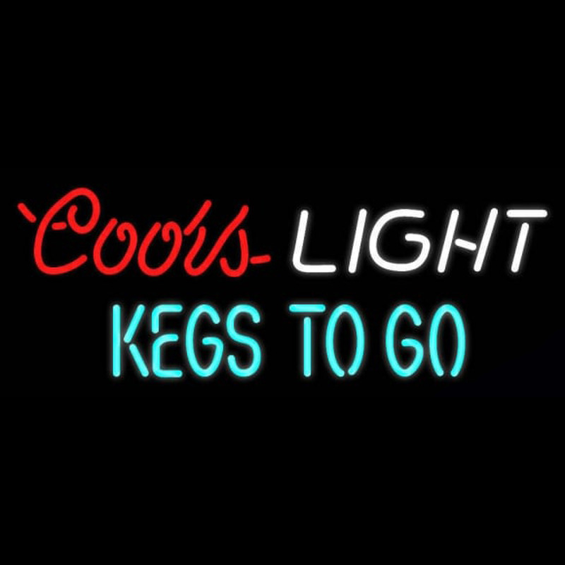 Coors Light Kegs to Go Beer Real Neon Glass Tube Neonreclame