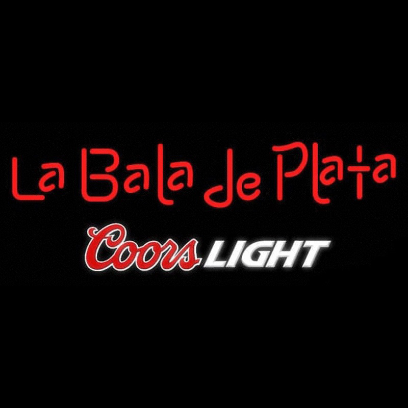 Coors Light La Bala de Plata Beer Real Neon Glass Tube Neonreclame