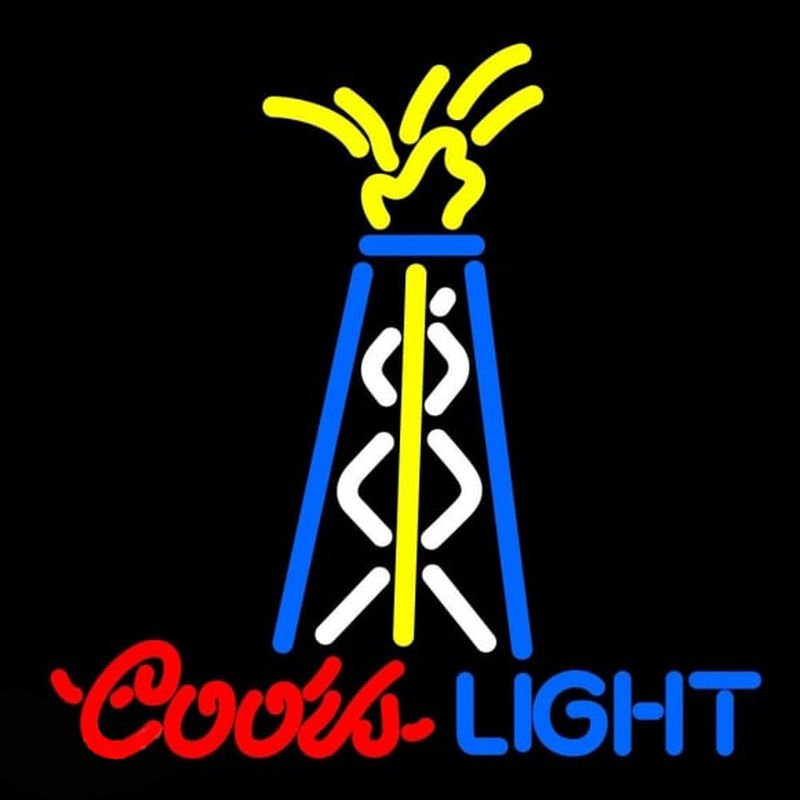 Coors Light Oil Well Beer Sign Neonreclame