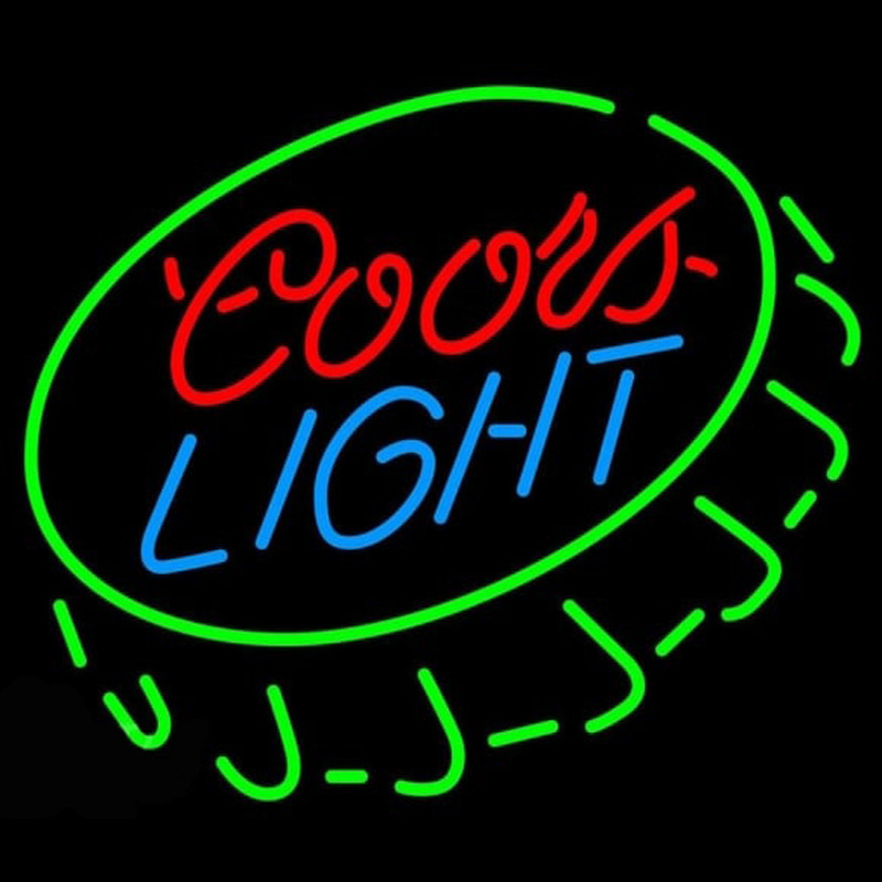 Coors Light Open Bottlecap Beer Sign Neonreclame