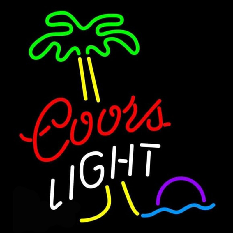 Coors Light Palm Tree Moon Beer Sign Neonreclame