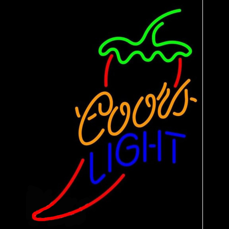 Coors Light Red Chili Pepper Beer Sign Neonreclame