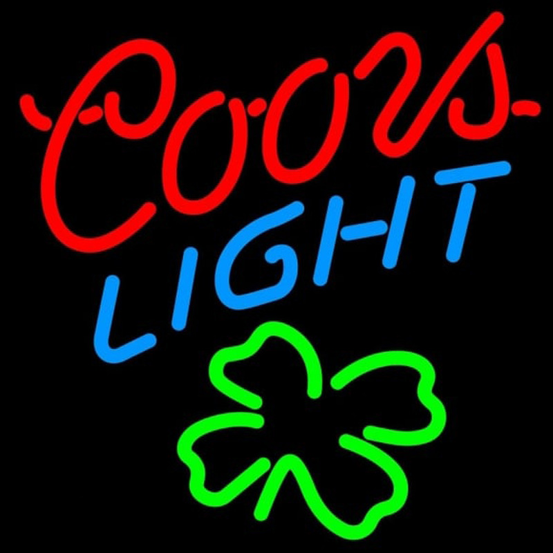 Coors Light Shamrock Beer Sign Neonreclame