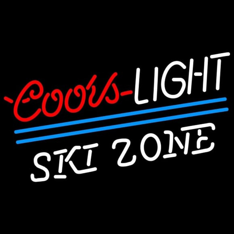 Coors Light Ski Zone Beer Sign Neonreclame