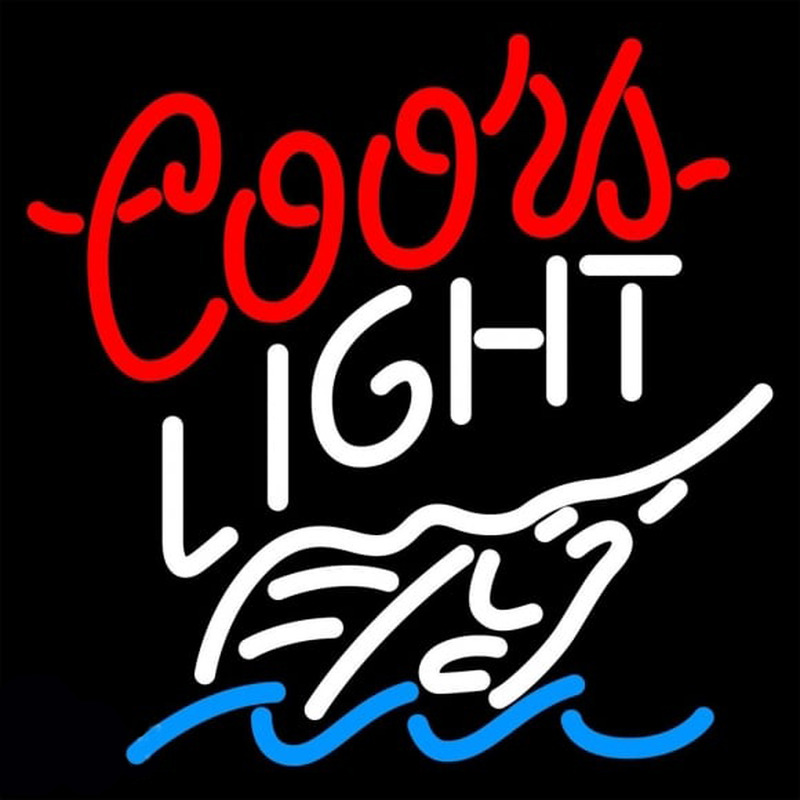 Coors Light Swordfish Beer Sign Neonreclame