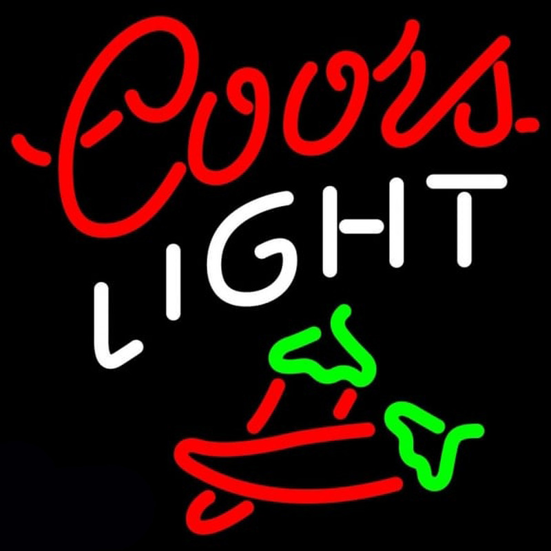 Coors Light Two Chili Pepper Beer Sign Neonreclame