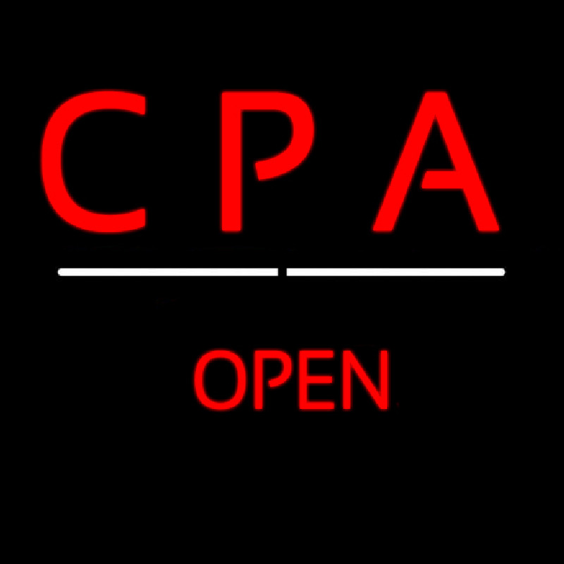 Cpa Open White Line Neonreclame