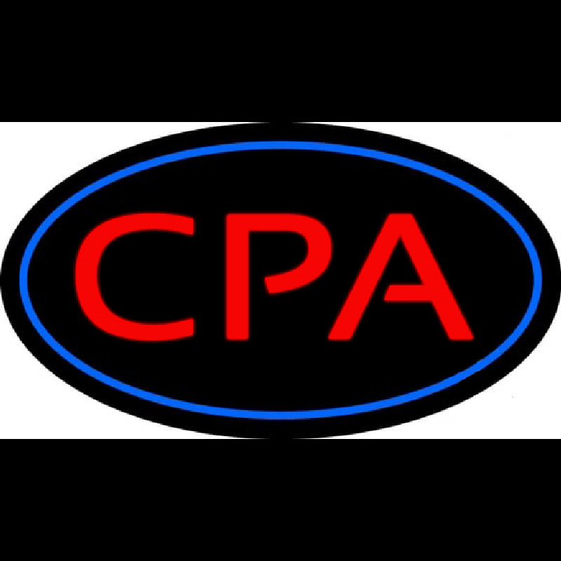 Cpa Oval Blue Neonreclame