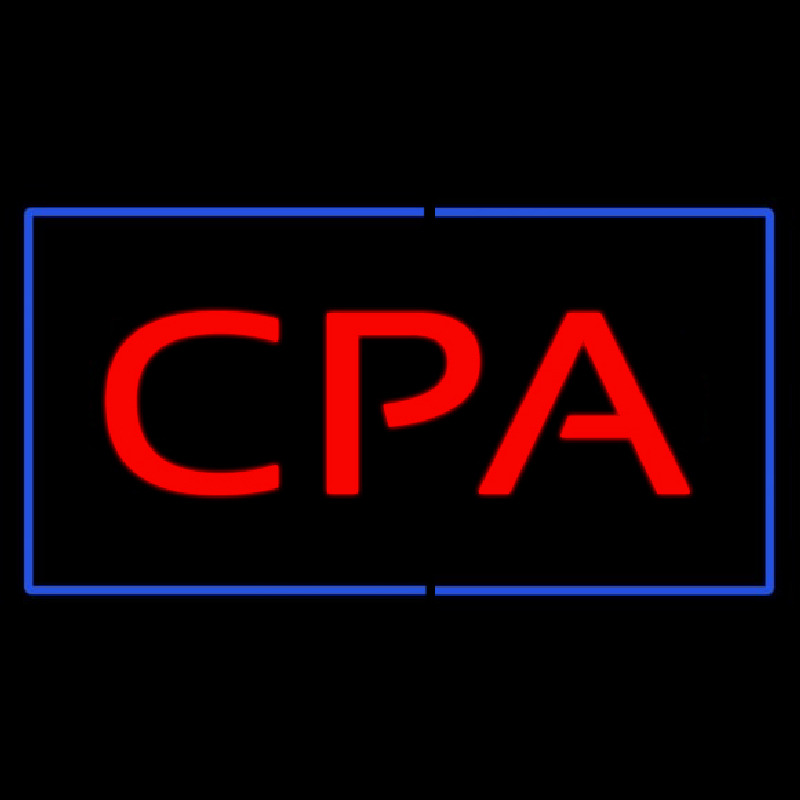 Cpa Rectangle Blue Neonreclame