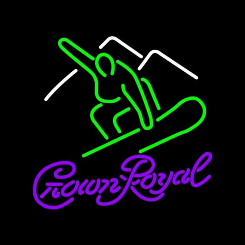 Crown Royal Logo Surfboard Beer Sign Neonreclame