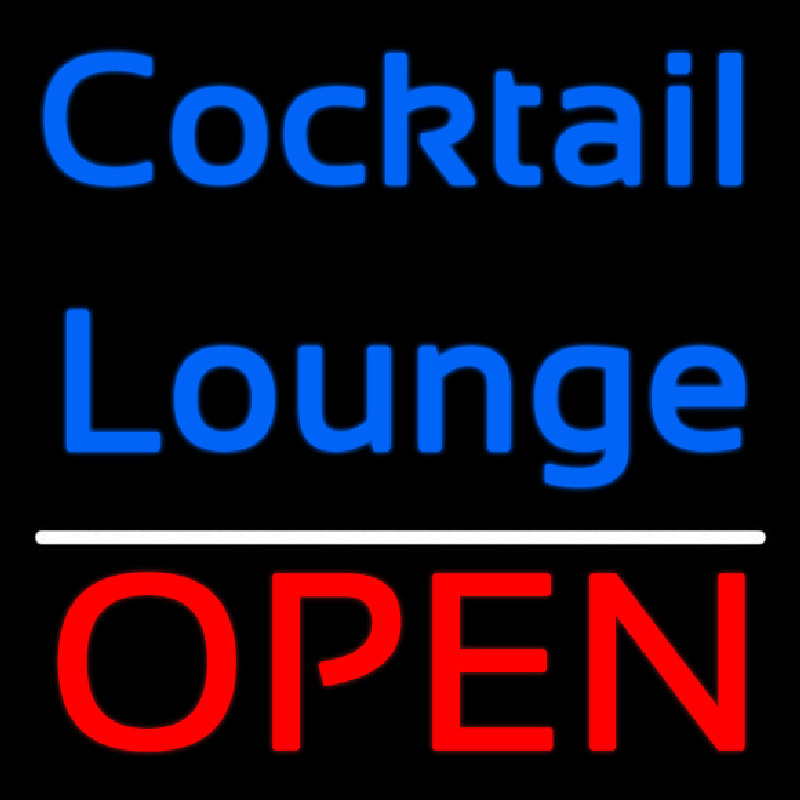 Cursive Cocktail Lounge Open 1 Neonreclame