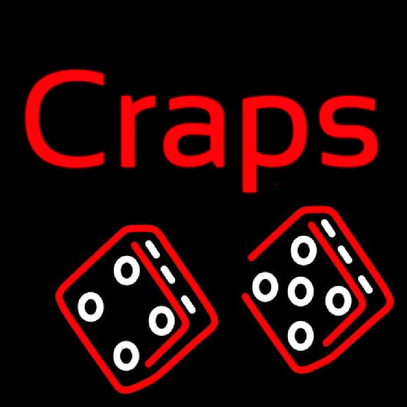 Cursive Letter Craps Neonreclame