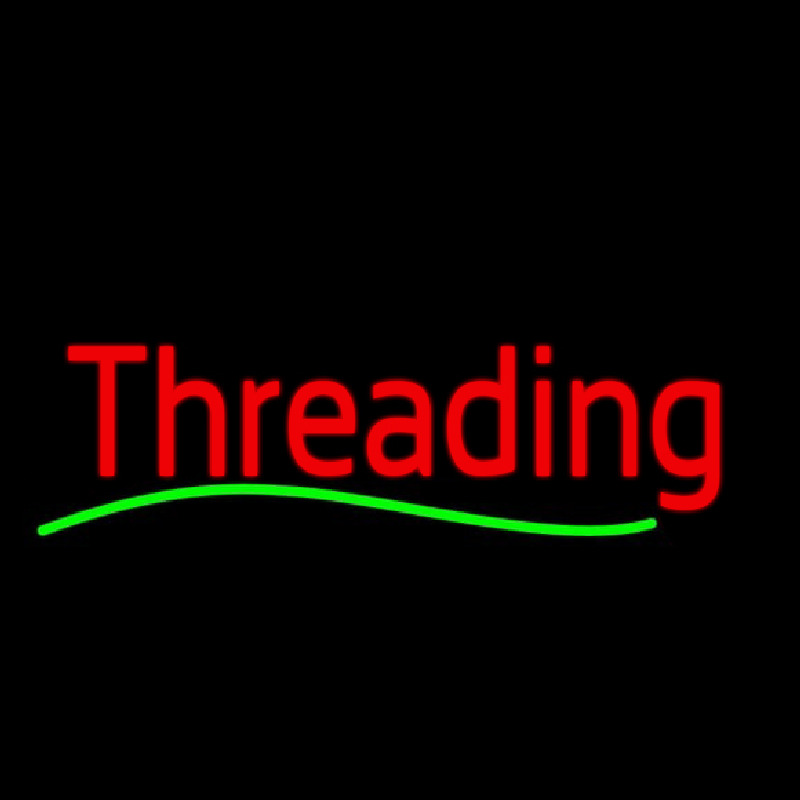 Cursive Red Threading Green Wave Neonreclame