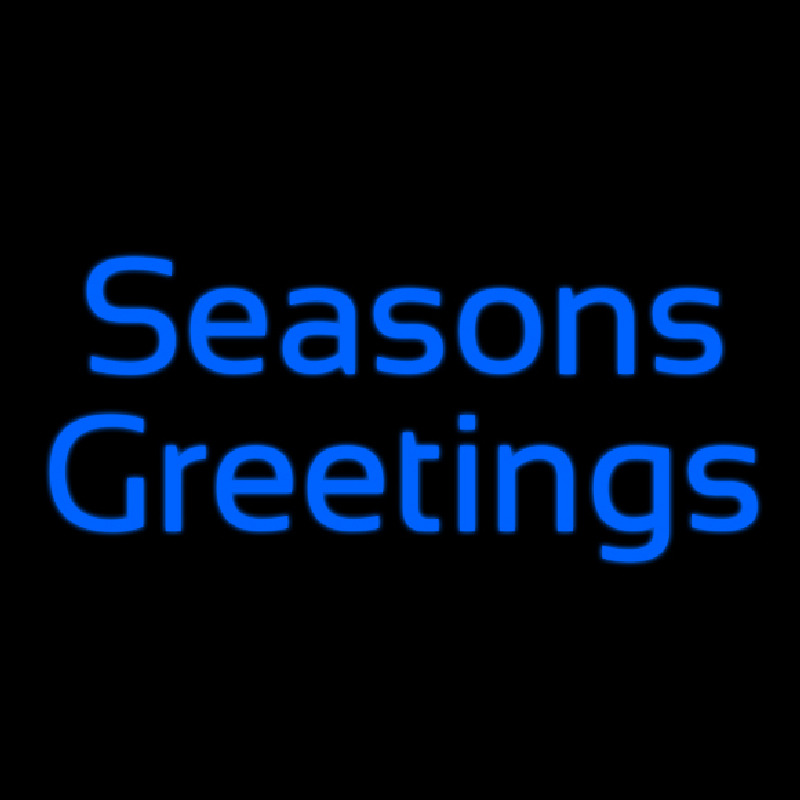 Cursive Seasons Greetings Neonreclame