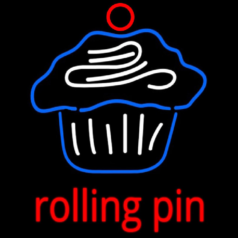 Custom Rolling Pin Cupcake 2 Neonreclame