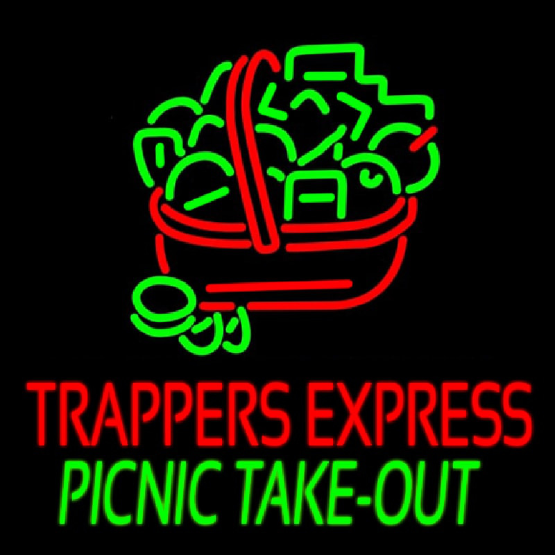 Custom Trappers E press Picnic Take Out Neonreclame