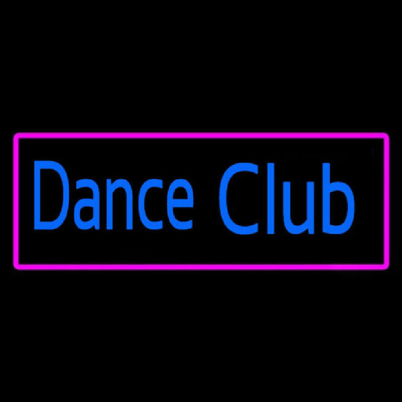 Dance Club With Pink Border Neonreclame