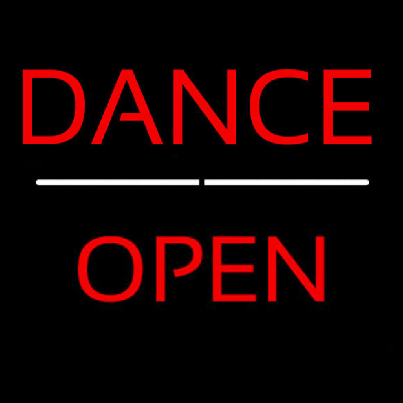 Dance Open White Line Neonreclame