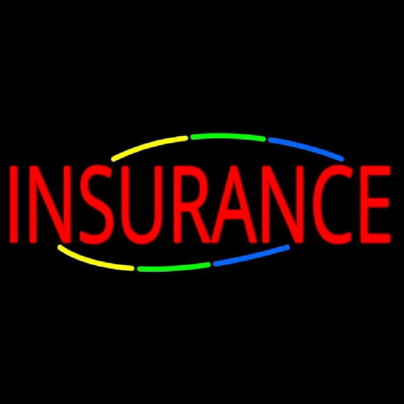 Deco Style Multi Colored Insurance Neonreclame