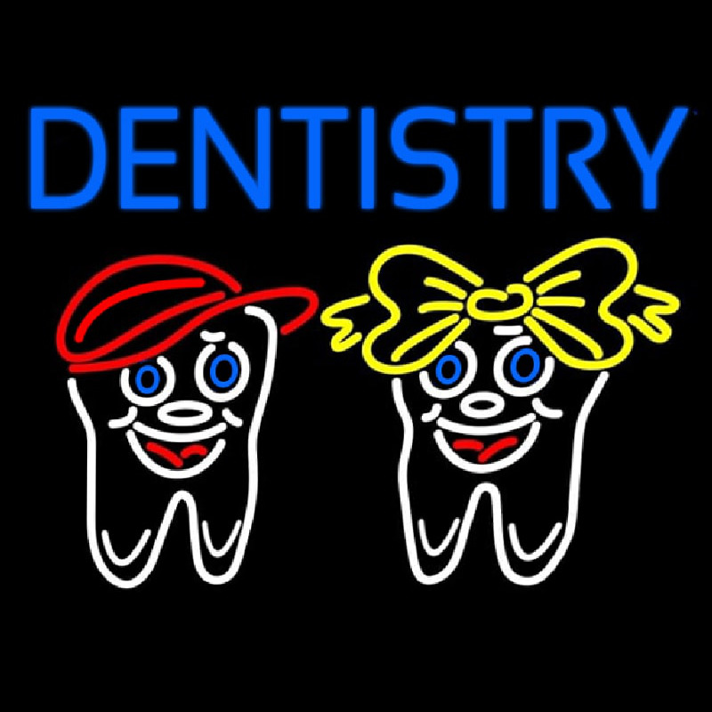 Dentistry With Teeth Logo Neonreclame