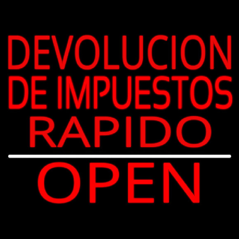 Devolucion De Impuestos Rapido Open Neonreclame