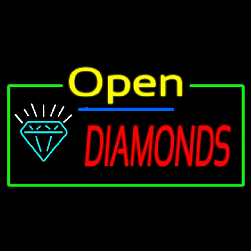 Diamonds Open Neonreclame